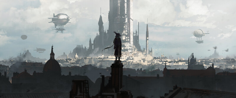 Figure on a Rooftop