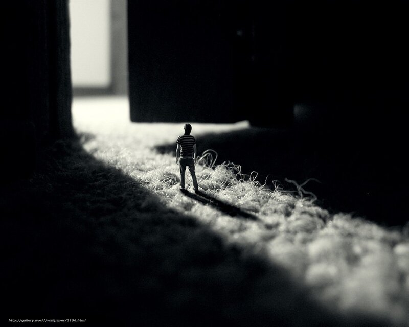 figure on a textured path