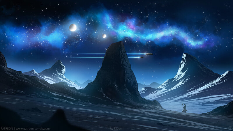 Figure on Alien Planet