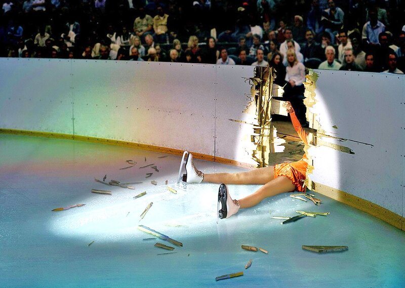 Figure Skater Crashing
