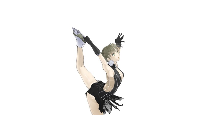 figure skater in black costume