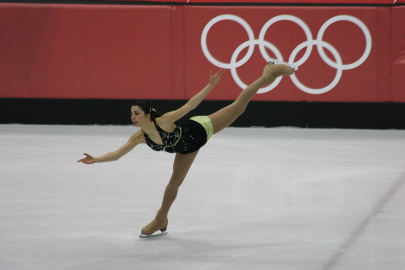 Figure Skater on Ice — White