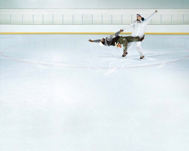 Figure skaters on ice