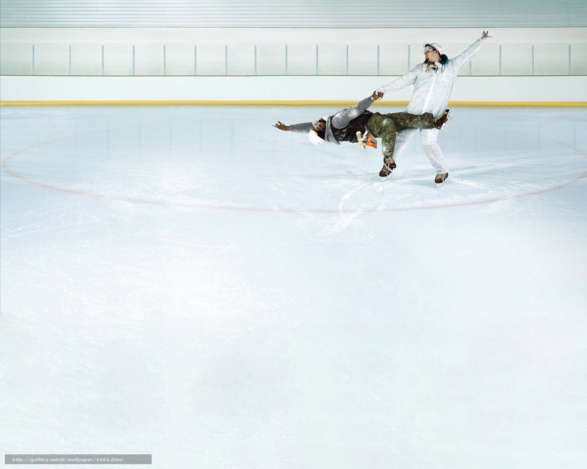 Figure skaters on ice