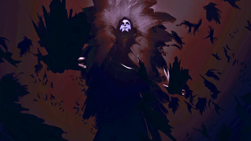 Figure with Crow Wings