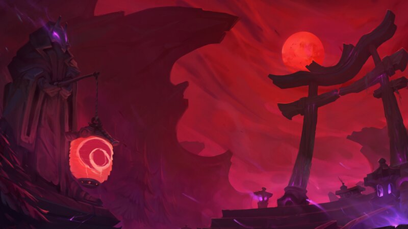 Figure with Lantern — Red
