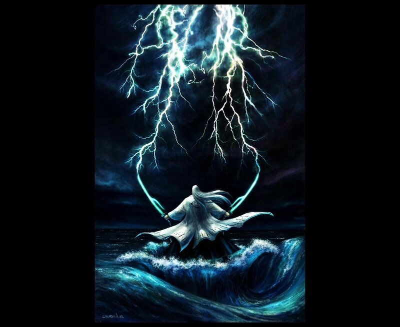 Figure with Lightning