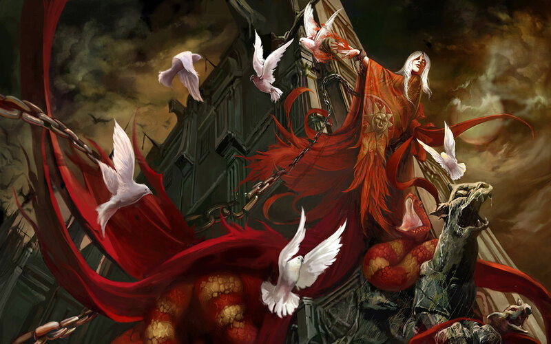 Figure with Red Cloak — Dramatic
