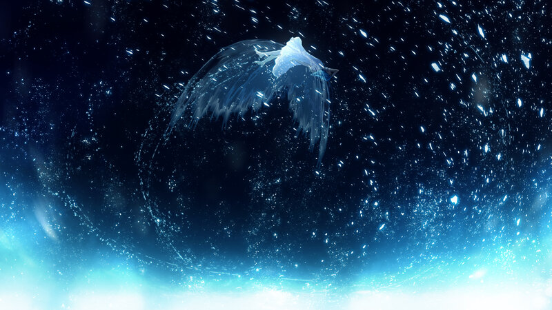 Figure with Wings in Space