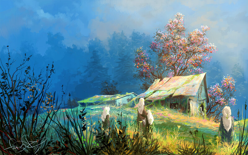 Figures in a Rural Landscape