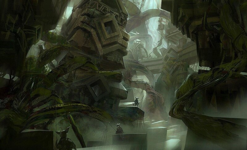 Figures in Ancient Ruins