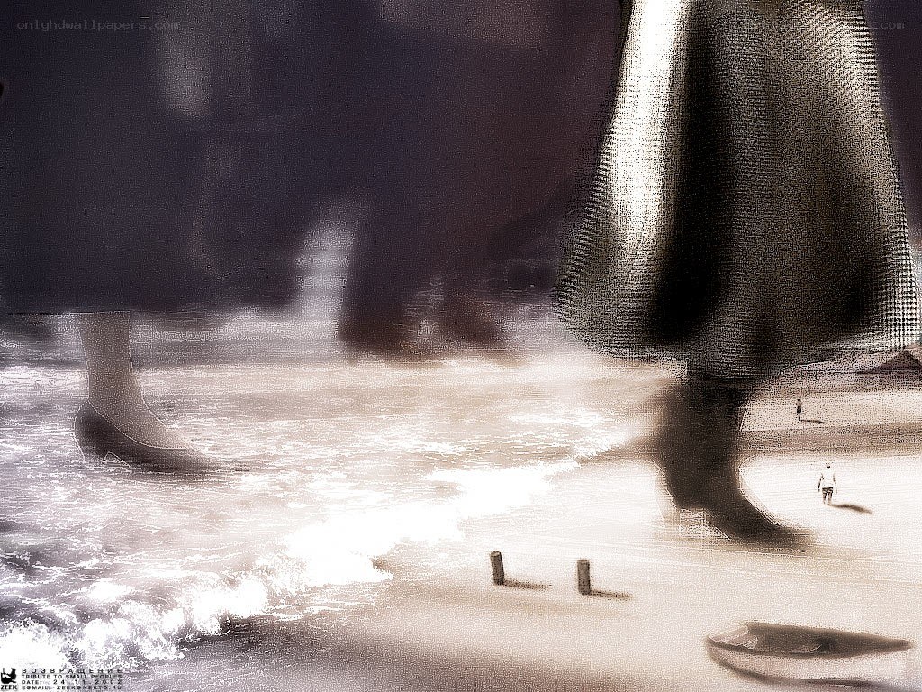 figures on a beach