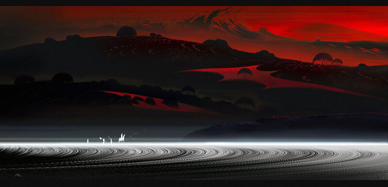 Figures on a Glowing Plain