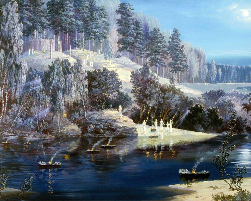 Figures on a Riverbank