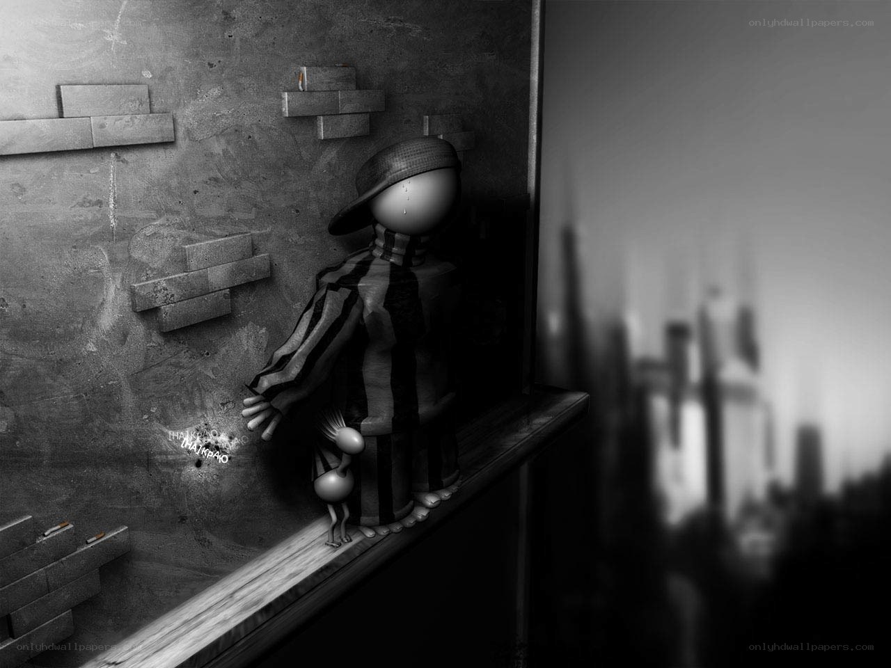 figurine on a ledge