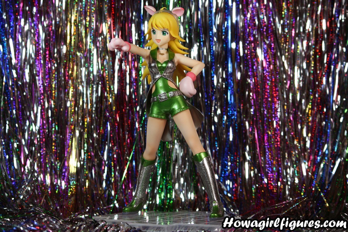 figurine with colorful background