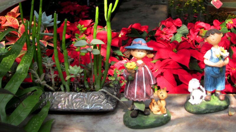 Figurines in Garden