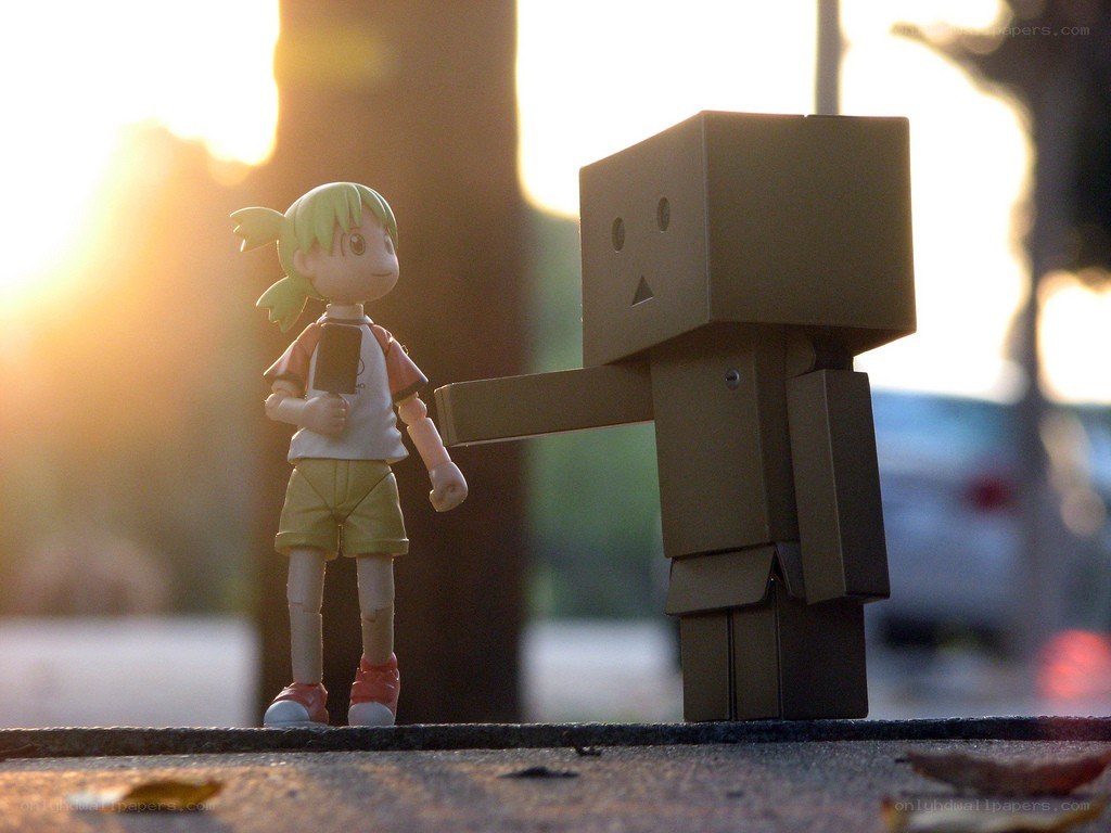 figurines in sunset light