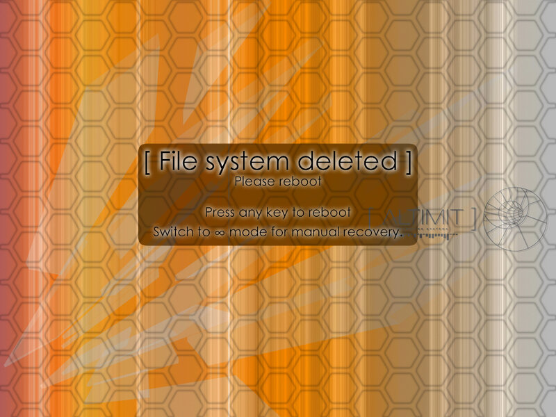 File system deleted error screen