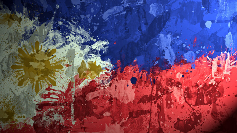 Filipino flag abstract art