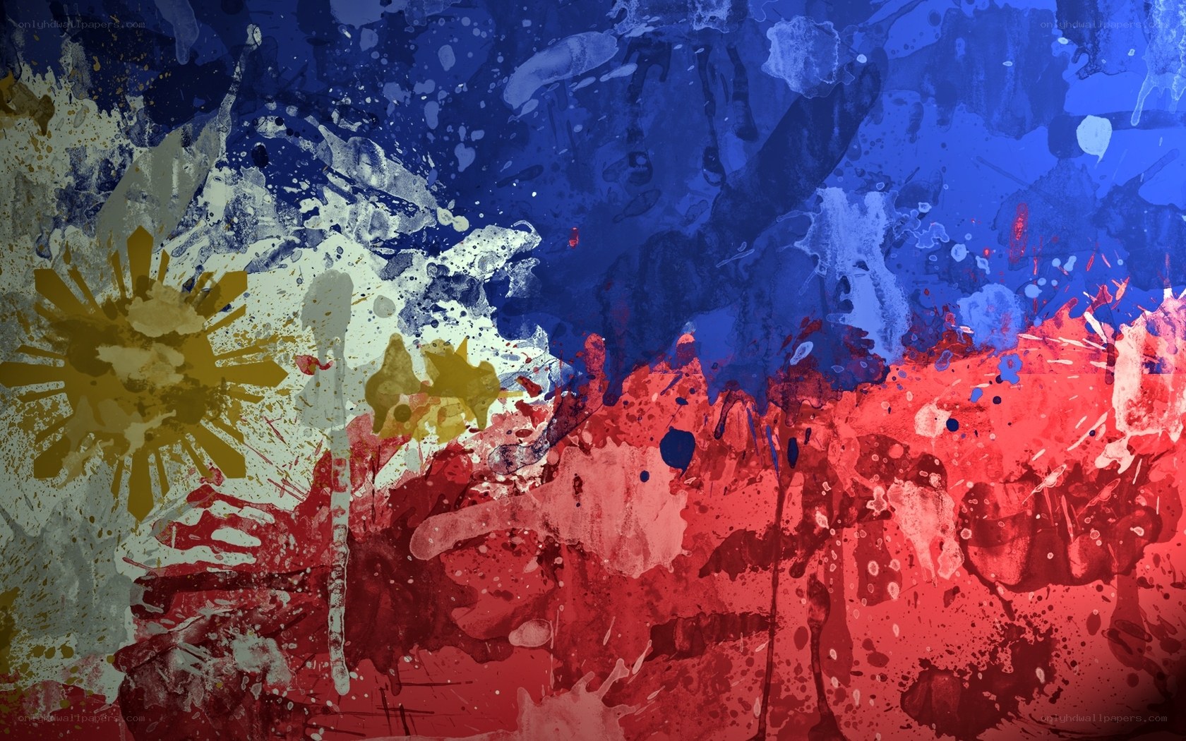 Filipino flag abstract art
