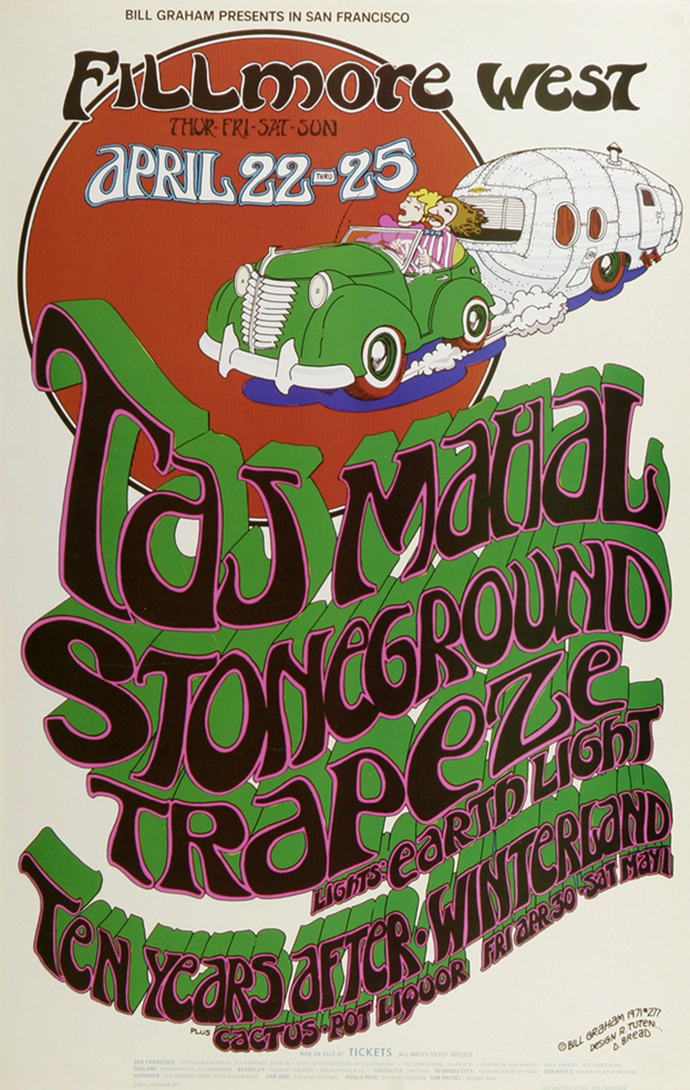 Fillmore West concert poster