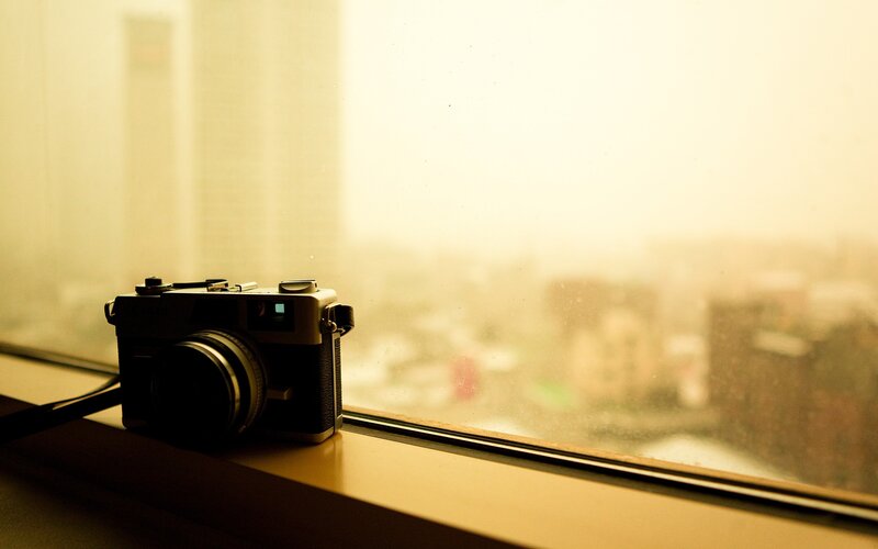 Film Camera on Windowsill