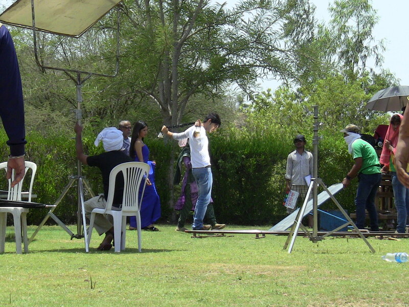 Film Crew on Set — Green, Outdoor