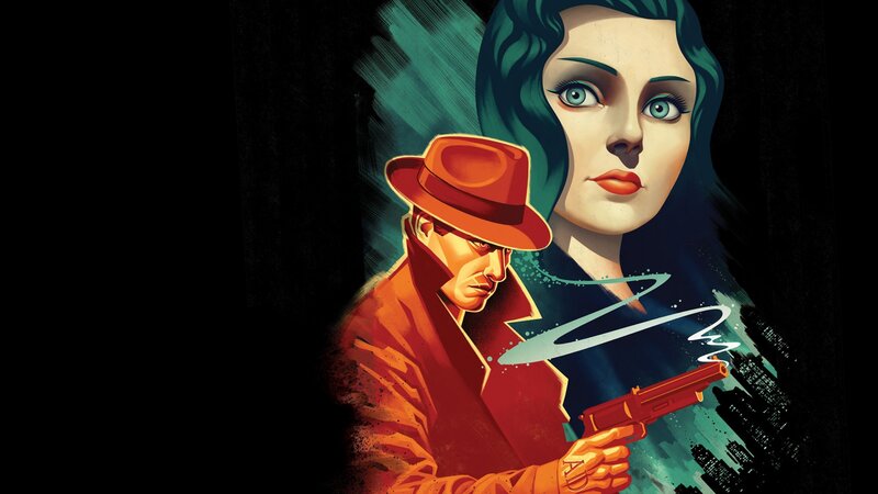 film noir detective illustration