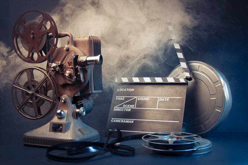 Film Projector and Clapperboard
