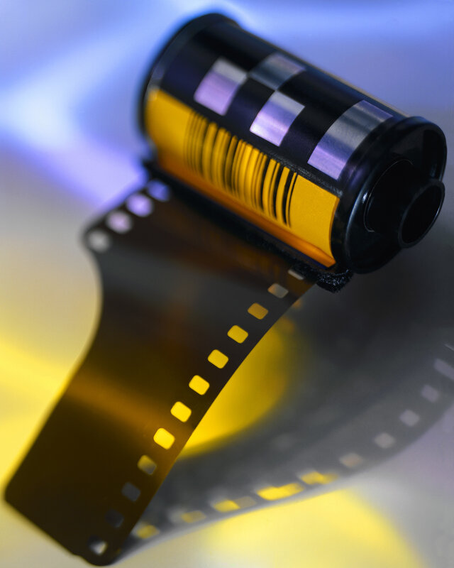 Film roll with developing strip