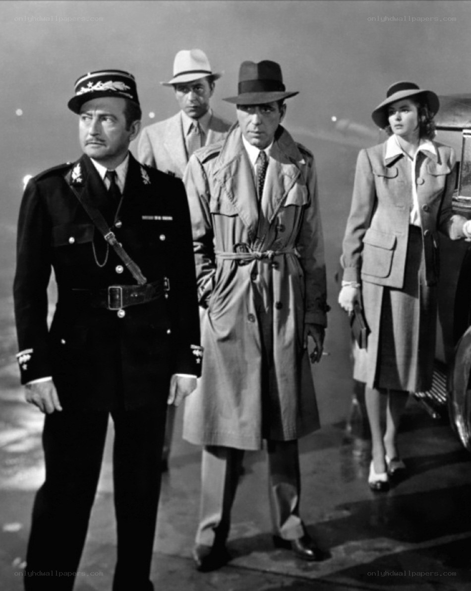 Film scene with four characters