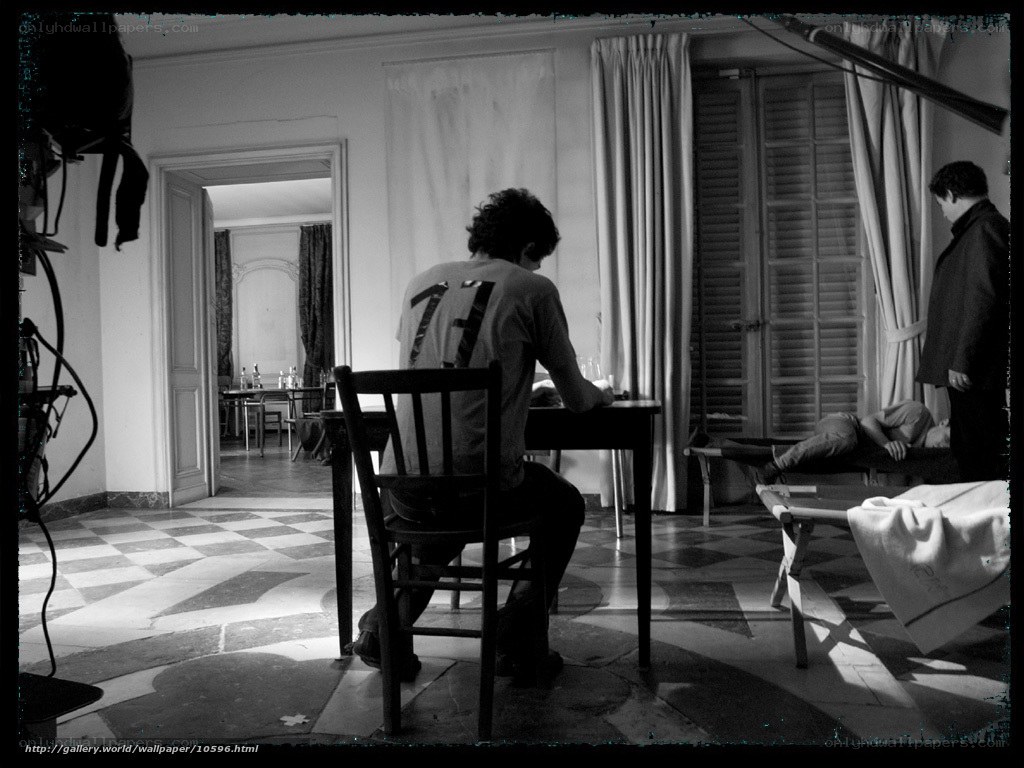 Film set behind the scenes