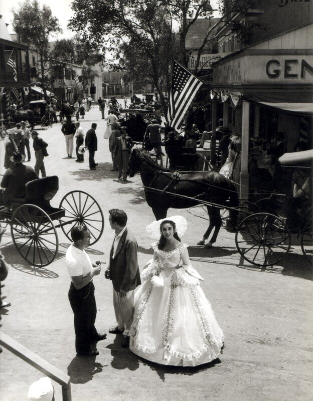 Film set of a western street scene