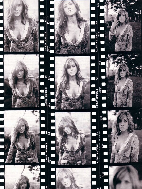 film strip of woman photos