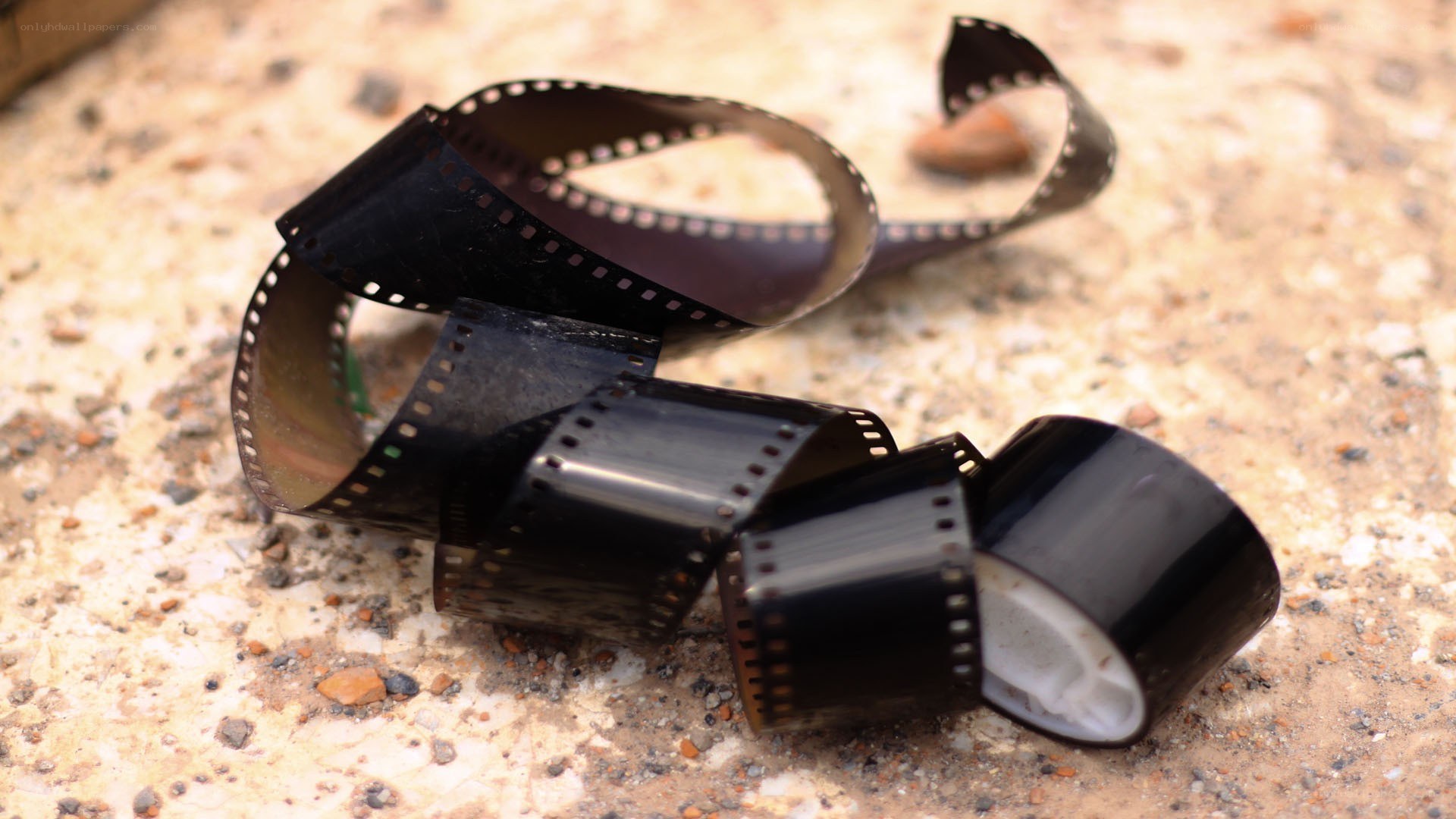 film strip on ground