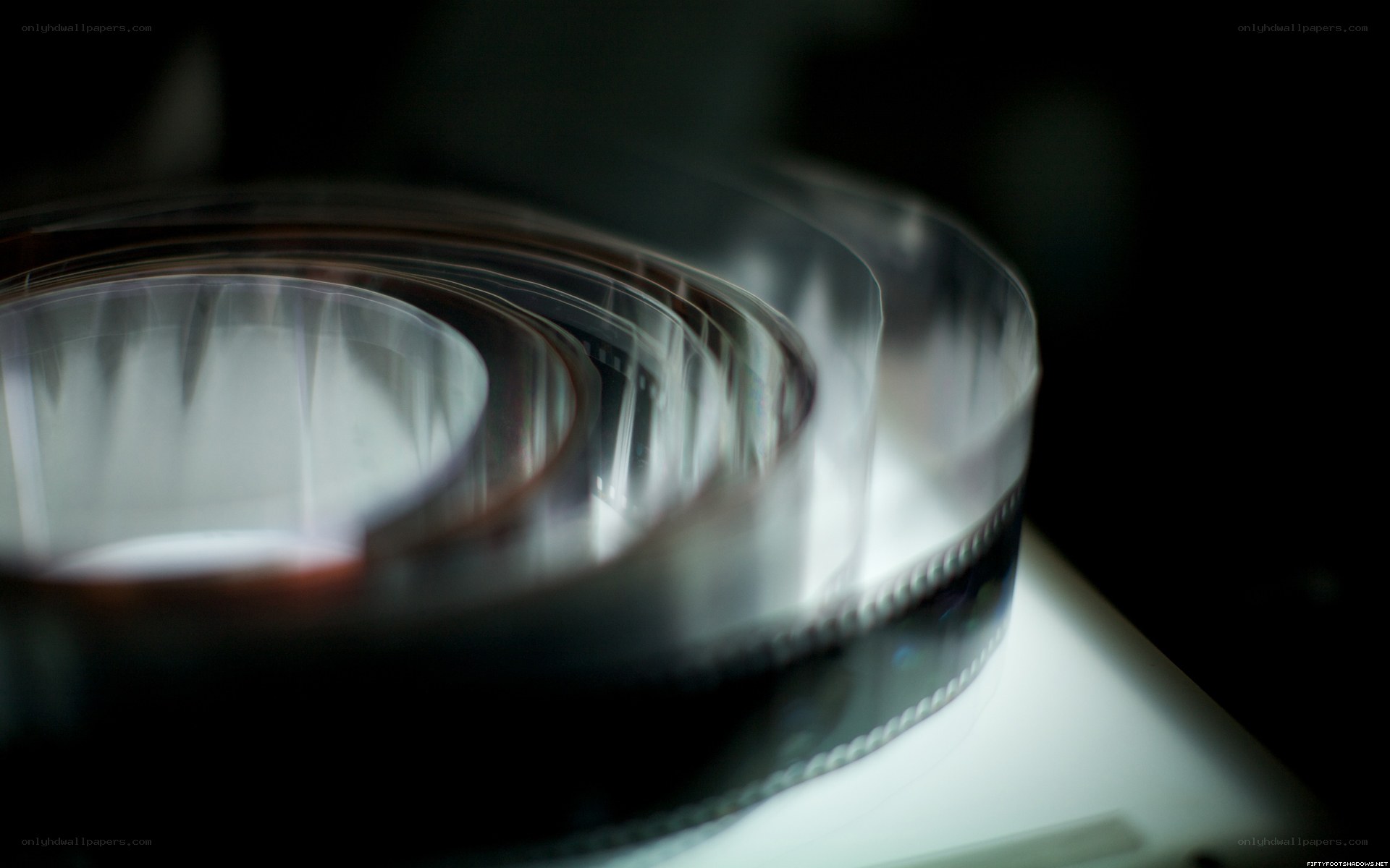 film strip on light table