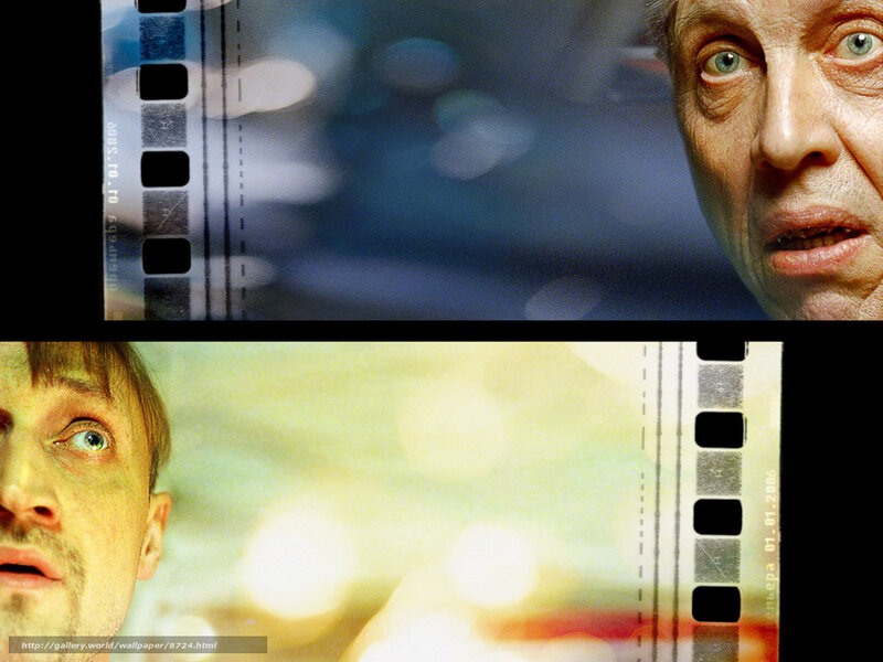 Film strip with actor close-ups