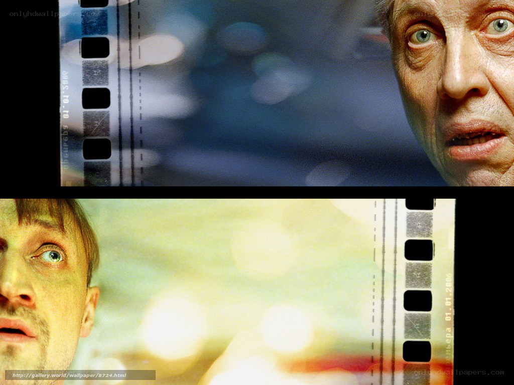 Film strip with actor close-ups