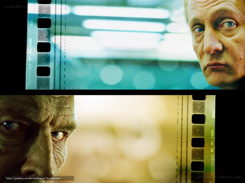 film strip with man's face