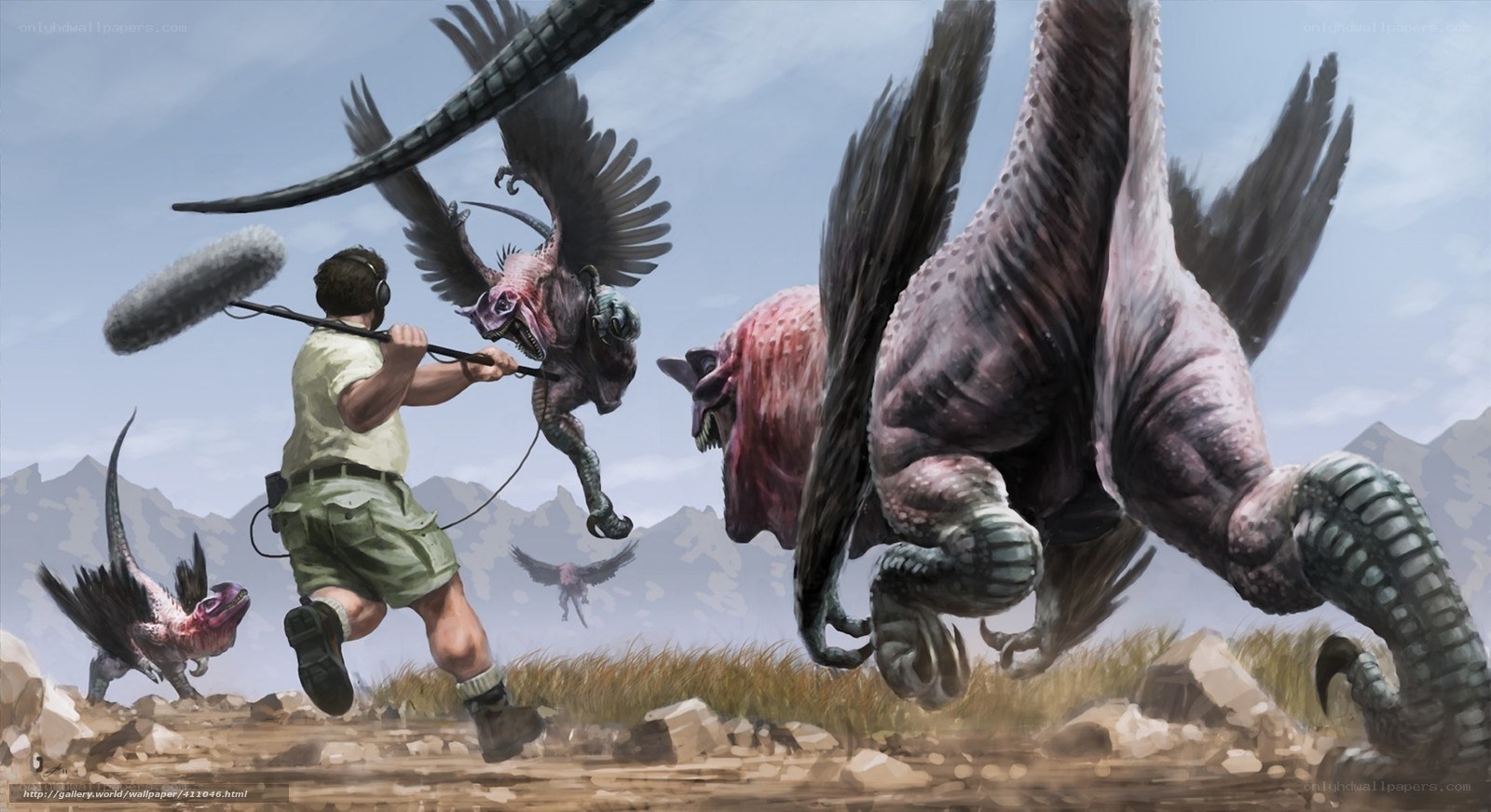 Filmmaker chased by dinosaurs