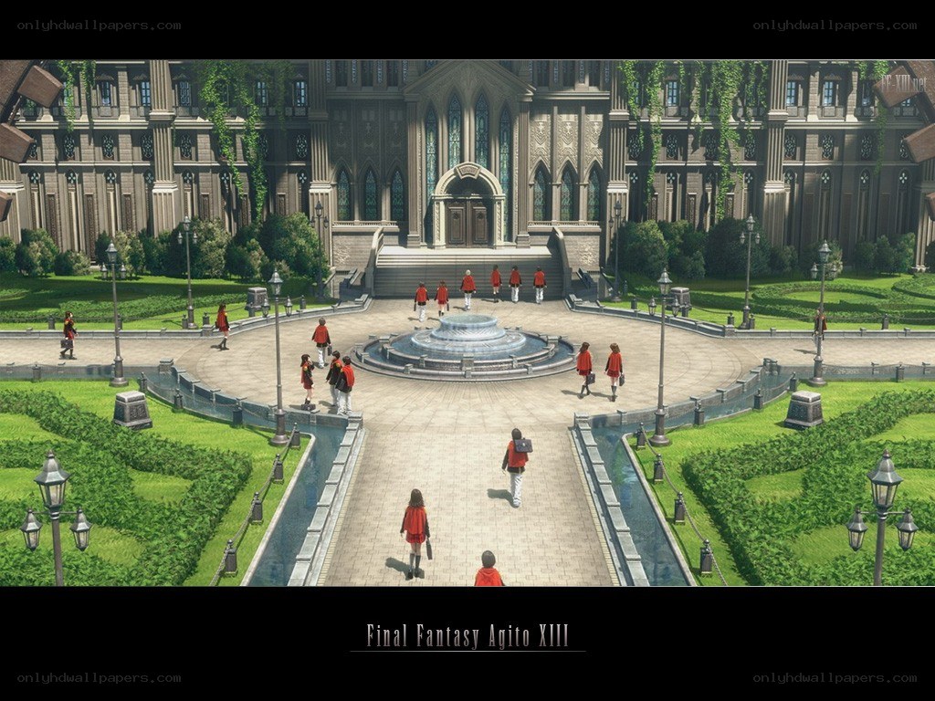 Final Fantasy Agito XIII courtyard