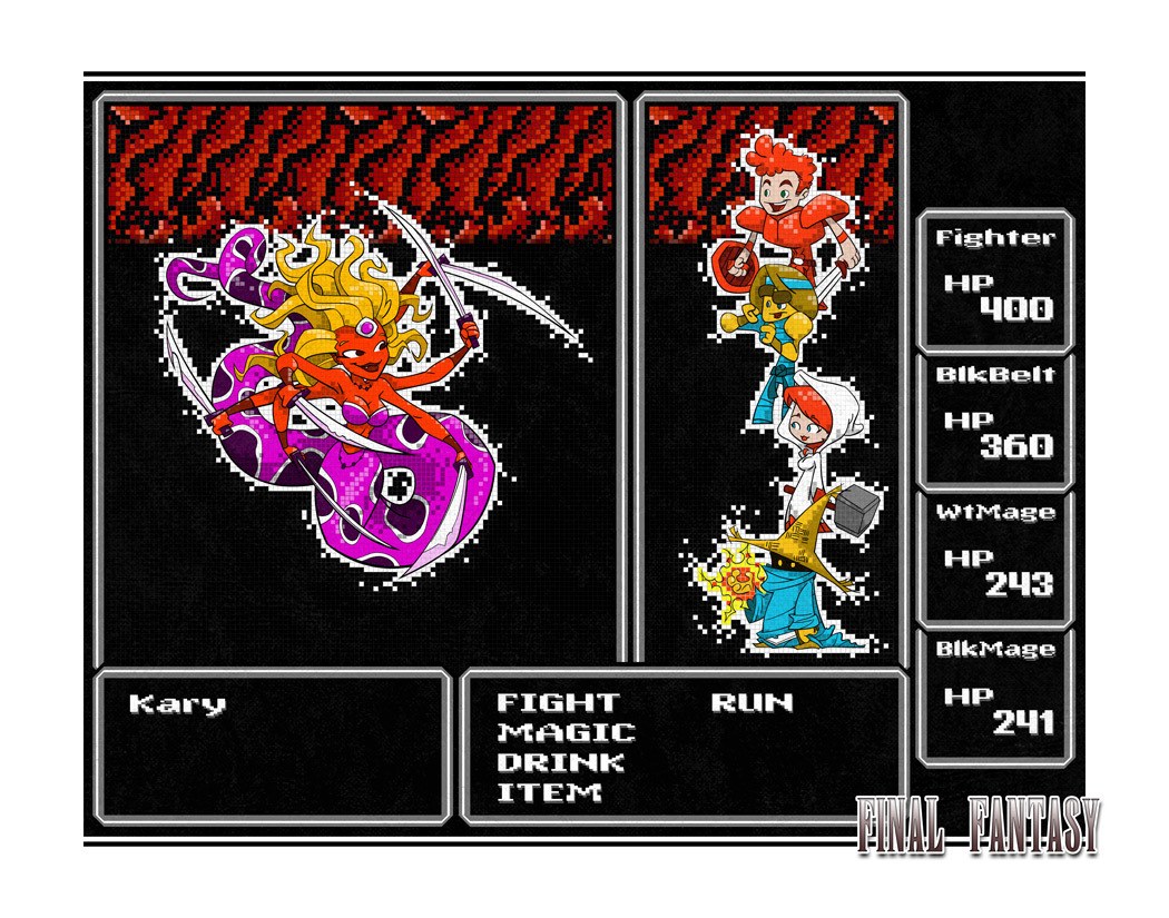 Final Fantasy battle scene