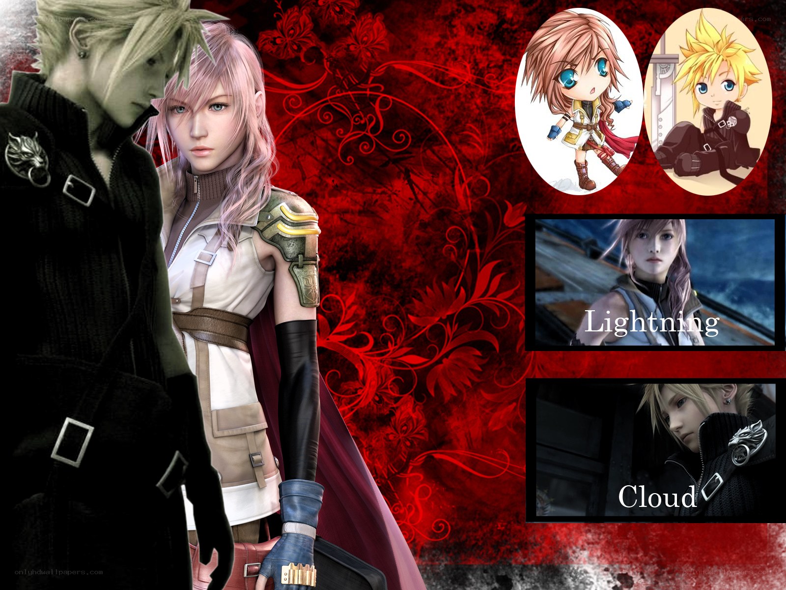 Final Fantasy characters collage