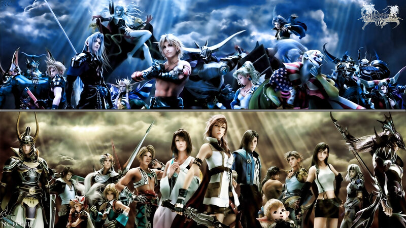 Final Fantasy characters collage