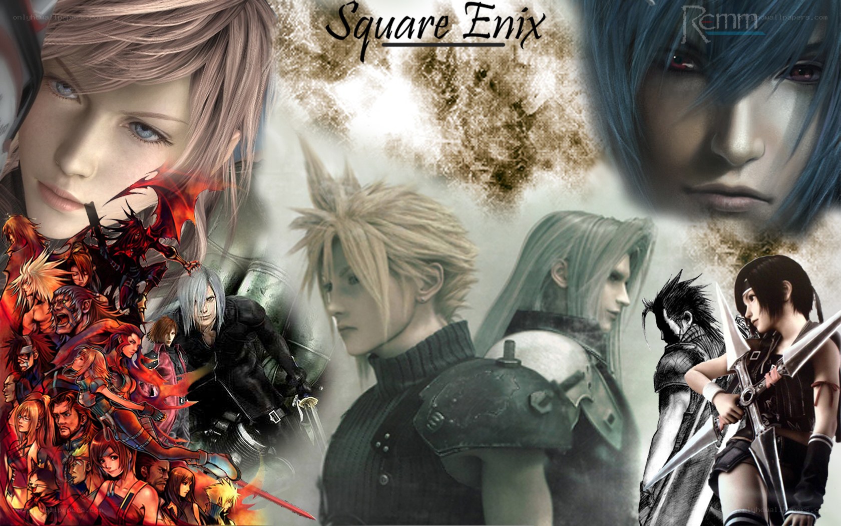 Final Fantasy characters collage