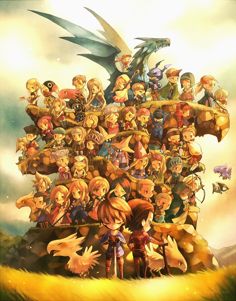 Final Fantasy characters gathering