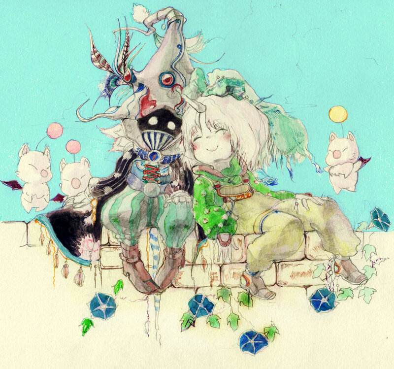 Final Fantasy characters relaxing