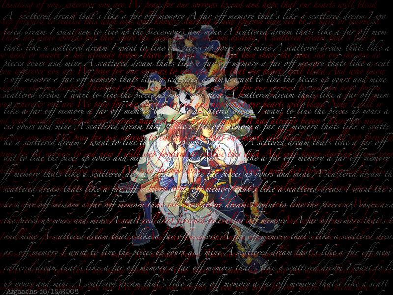 Final Fantasy characters with text