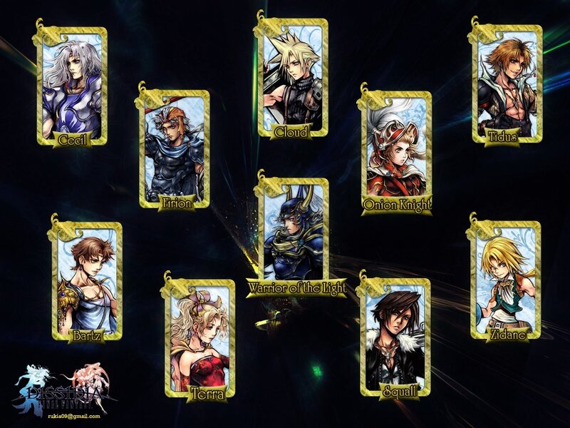 Final Fantasy Dissidia character cards